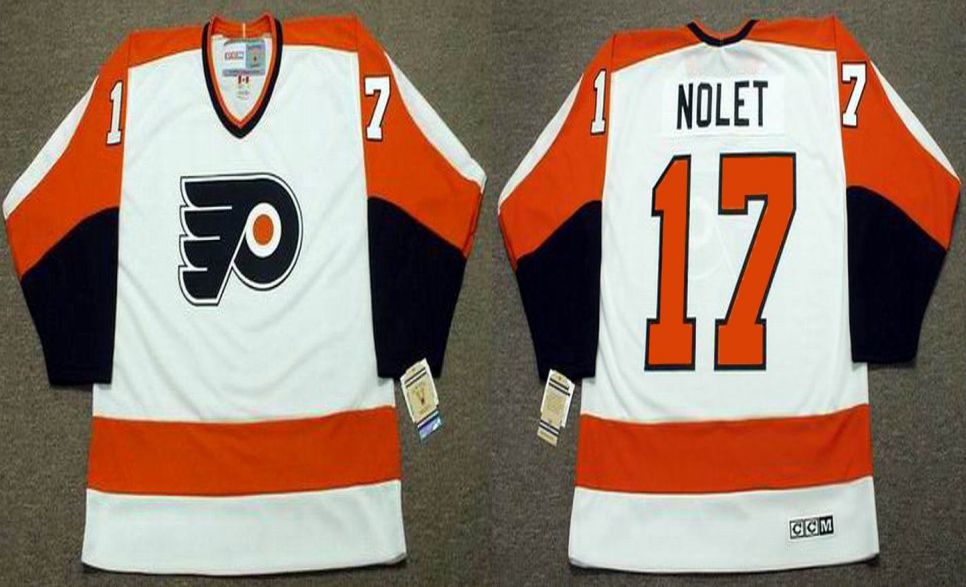 2019 Men Philadelphia Flyers #17 Nolet White CCM NHL jerseys->philadelphia flyers->NHL Jersey